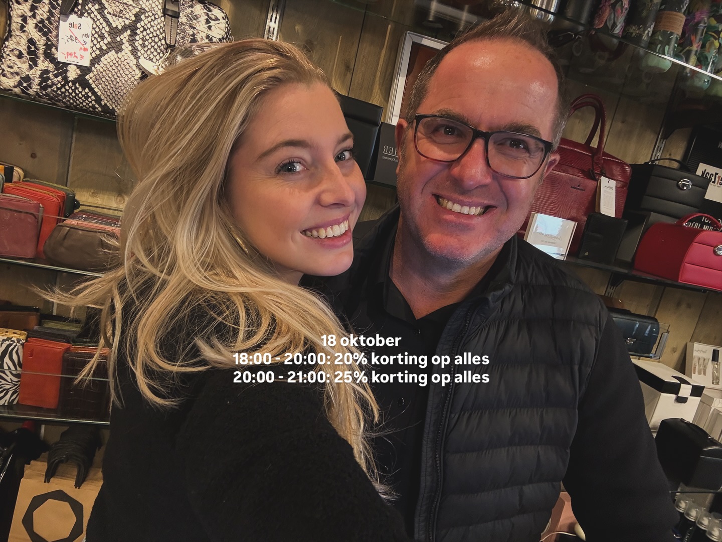 wij zijn klaar voor onze GROOTSTE JAARLIJKSE SALE ooit!
Vanavond, 18 oktober, van 18:00 - 20:00 is er maar liefst 20% korting. Van 20:00 - 21:00 is er maar liefst 25% korting!
tag degene die dit moet zien! Komen jullie langs?
#harderwijk #hanzeavondturen #tassen #koffers #sale #secrid