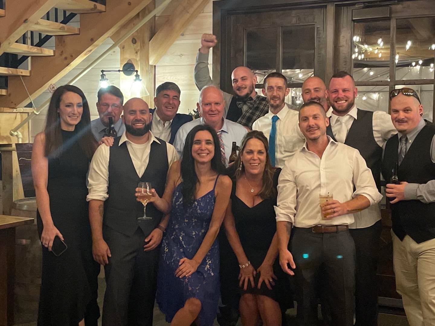 Blu team celebrating a great wedding last. Congrats again Derrick and Shay, we had a great time.