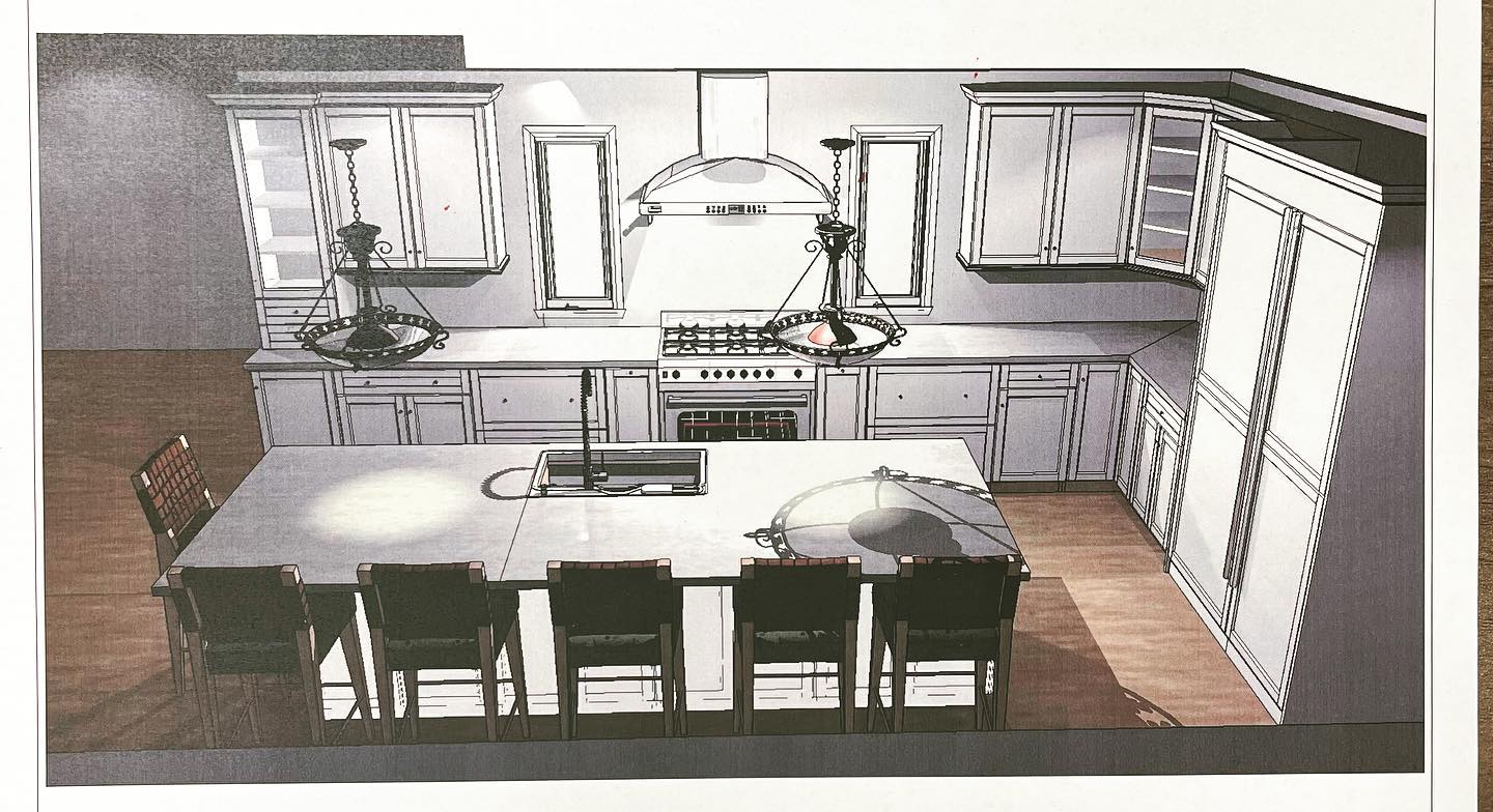 Rendering complete!! We are so excited to present this beautifully laid out kitchen to our clients!! #KitchenAndBathShowroom #KitchenDesign #KitchenIdeas #KitchenGoals #SuffolkCounty#NassauCounty #ContractorsOfInsta #ContractorsOfSuffolk #ContractorsOfNassau #KitchenRenos #LoveWhatYouDo #DoWhatYouLove